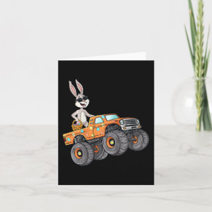 Kids Easter Rabbit Riding Monster Truck Fun Boys G Card