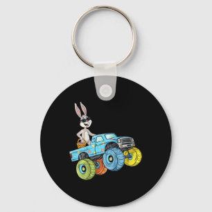 Kids Easter Rabbit Riding Monster Truck Fun Boys G Key Ring