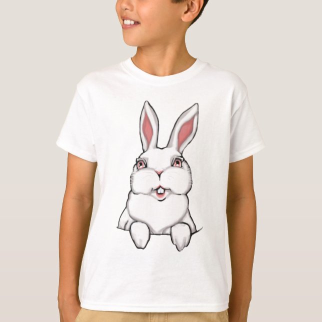 Kid's Easter Shirt Cute Easter Bunny Kid's Shirts (Front)