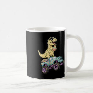 Kids Easter T Rex Monster Truck Dino Graphic Coffee Mug