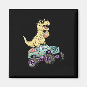 Kids Easter T Rex Monster Truck Dino Graphic  Magnet