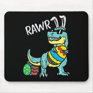 Kids Easter Trex Bunny Rawr Toddler Boys Easter Di Mouse Pad