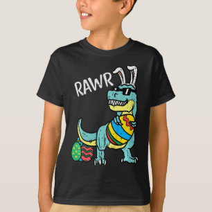 Kids Easter Trex Bunny Rawr Toddler Boys Easter Di T-Shirt