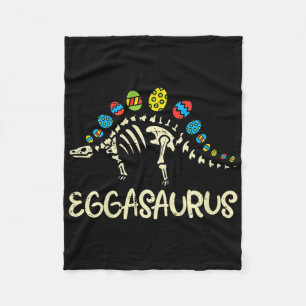Kids Eggasaurus Easter Stegosaurus Dinosaur Boys K Fleece Blanket