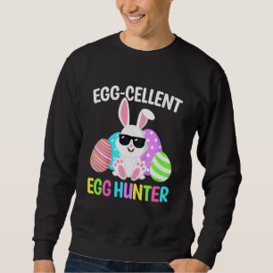 Kids Eggcellent Egg Hunt Easter Bunny Toddler Boys Sweatshirt