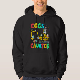 Kids Eggscavator  Easter Excavator Egg Hunting Tod Hoodie