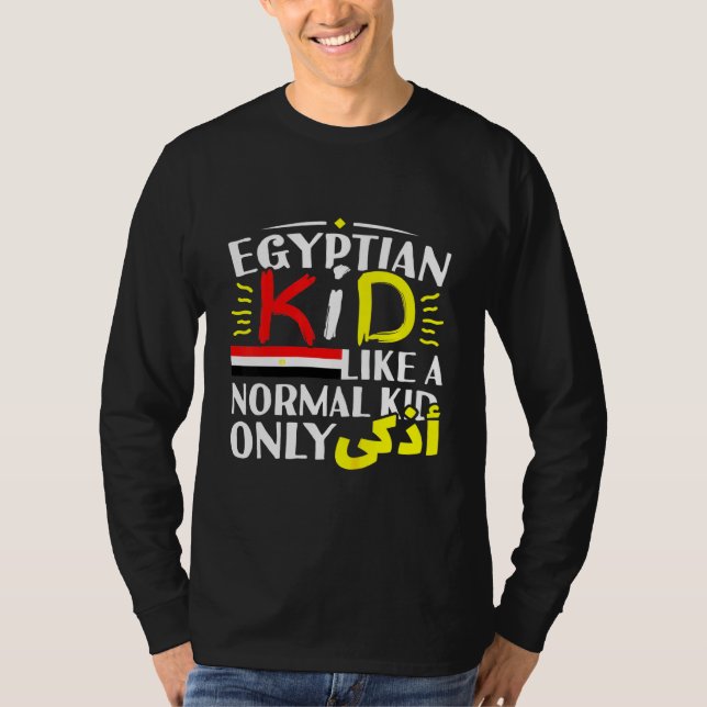 Kids Egyptian Kid Boys Girl Arabic Writing Egypt P T-Shirt (Front)