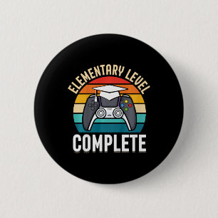 Kids Elementary Level Complete Gamer Class Of 2024 6 Cm Round Badge