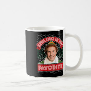 Kids Elf Buddy Smiling Is My Favourite Christmas Coffee Mug