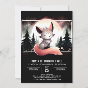 Kids Enchanted Wolf Birthday Invitation