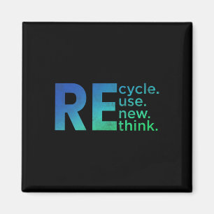 Kid's Environmental Activism - Recycle Reuse Renew Magnet