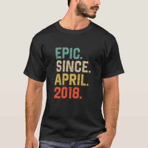Kids Epic Since April 2018 Boys Girls Vintage 4Th T-Shirt