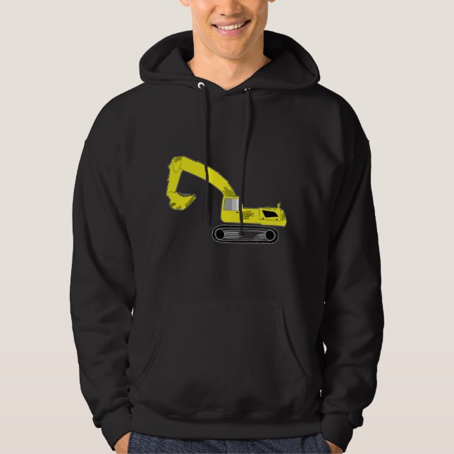 Kids Excavator Construction Machine Construction S Hoodie (Front)
