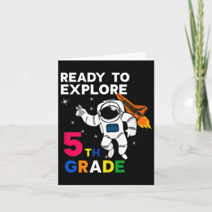 Kids Explore Fifth 5 Grade Student Astronaut Back Card