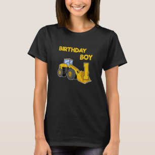Kids Family Construction Truck Excavator Birthday T-Shirt