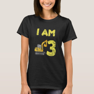 Kids Family Construction Truck Excavator Birthday  T-Shirt