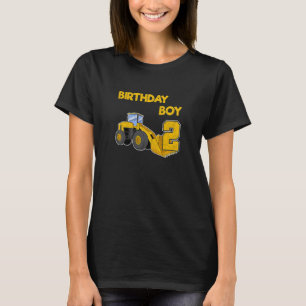 Kids Family Construction Truck Excavator Birthday  T-Shirt