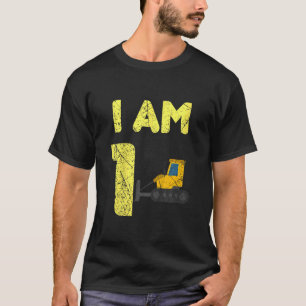 Kids Family Construction Truck Excavator Birthday T-Shirt