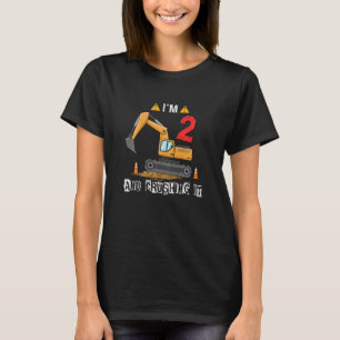 Kids Family Construction Truck Excavator Birthday T-Shirt