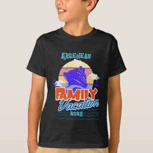 Kids Family Cruise Black Personalise T-Shirt