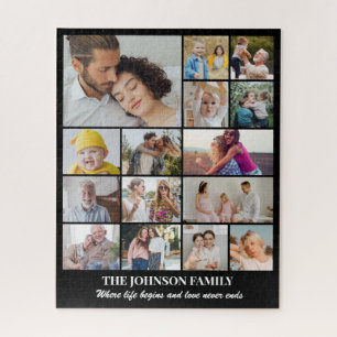 Kids Family Photo Collage 15 Pictures 8x10 16x20 Jigsaw Puzzle