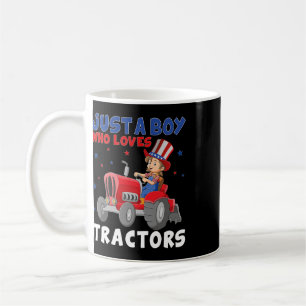 Kids Farm Lifestyle 4th July Just A Boy Who Loves Coffee Mug
