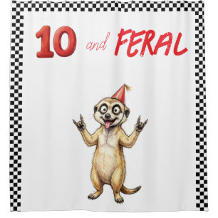 Kid's Feral Meerkat Birthday Back Drop Curtain