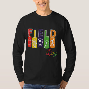 Kids Field Day  School Feild Day Games Colourful T T-Shirt