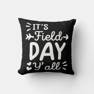 kids field day yellow field day tee for teacher cushion