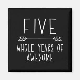 Kids Fifth Birthday Boy , 5 Year Old Birthday Boy Magnet