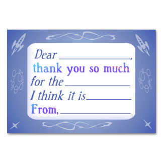 Kids - Fill in the Blank - Thank You card