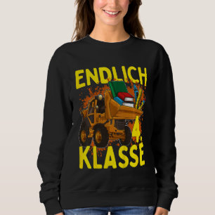 Kids Finally 4th Class School Child Boy Cooler Dig Sweatshirt