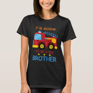 Kids Fire Department Sibling Son Baby Announcement T-Shirt