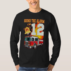 Kids Fire Truck 12th Birthday Boy Firefighter 12 Y T-Shirt