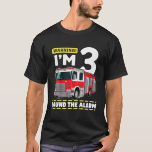 Kids Fire Truck 3 Year Old Firefighter 3Rd Birthda T-Shirt