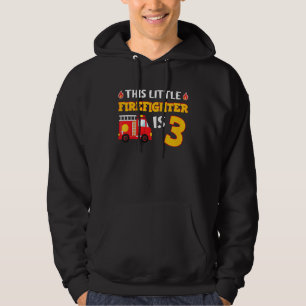 Kids Fire Truck 3 Year Old Little Firefighter 3r Hoodie