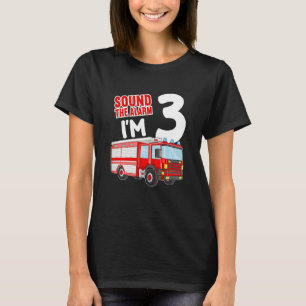 Kids Fire Truck 3rd Birthday Idea Firefighter 3 Ye T-Shirt