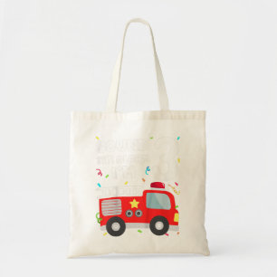 Kids Fire Truck 3rd Birthday Toddler Boy Firefight Tote Bag