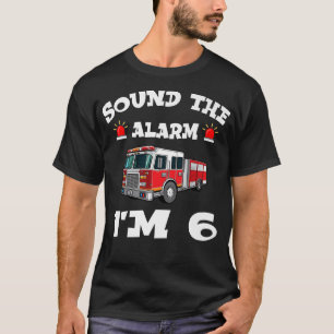 Kids Fire Truck 6th Birthday Boy Toddler Firefight T-Shirt
