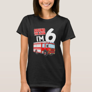 Kids Fire Truck 6th Birthday Idea Firefighter 6 Ye T-Shirt