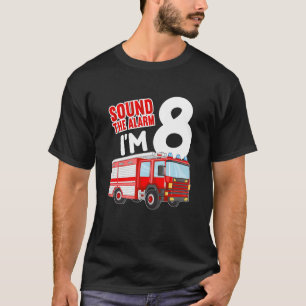 Kids Fire Truck 8th Birthday Idea Firefighter 8 Ye T-Shirt
