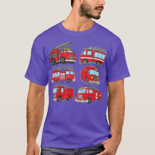 Kids Fire Truck Emergency Trucker Firefighter Trai T-Shirt