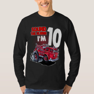 Kids Fire Truck I'm 10 Years Old Firefighter 10th  T-Shirt