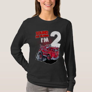 Kids Fire Truck I'm 2 Years Old Firefighter 2nd Bi T-Shirt