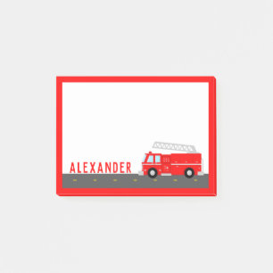 Kids Fire Truck Post-it Notes