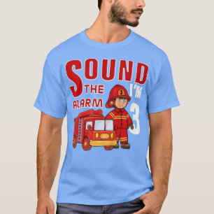 Kids Firefighter 3rd Birthday Kids Fire Truck Todd T-Shirt