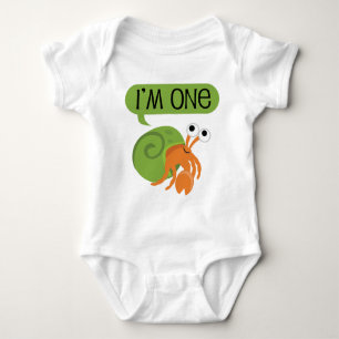 Kids First Birthday Hermit Crab Baby Bodysuit