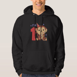 Kids First Birthday Monkey For Kids A Birthday Mon Hoodie
