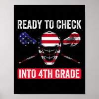 Kids First Day Of 4th Grade Shirts Boys Lacrosse F