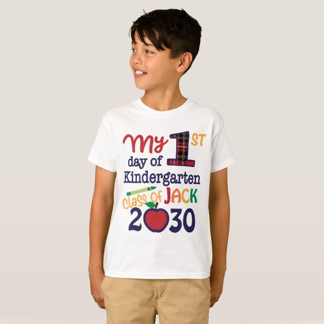 Kids First Day of Kindergarten Shirt (Front Full)